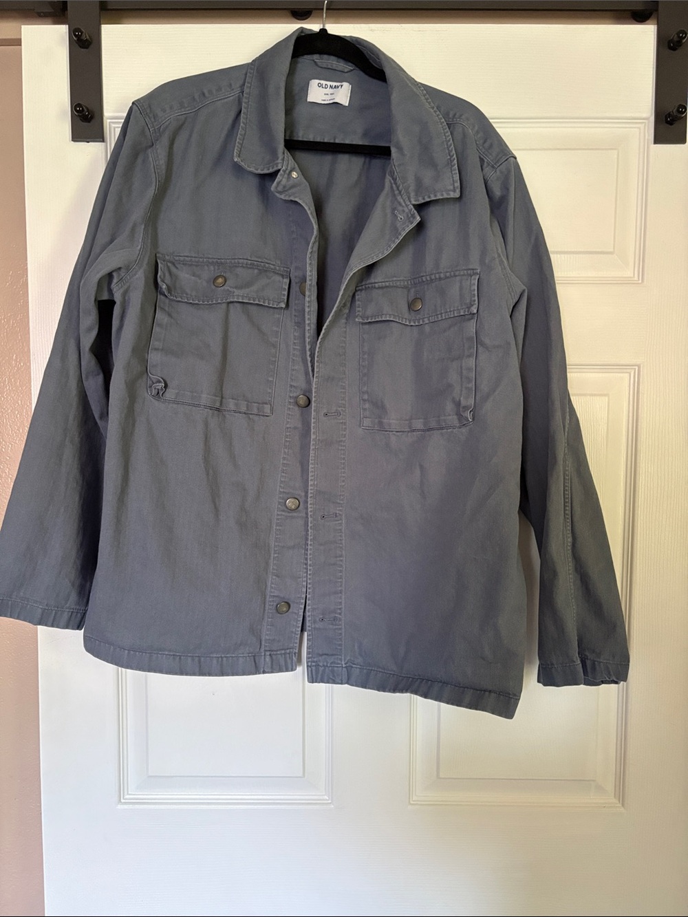 Old Navy Men's Gray Utility Jacket with Chest Pockets